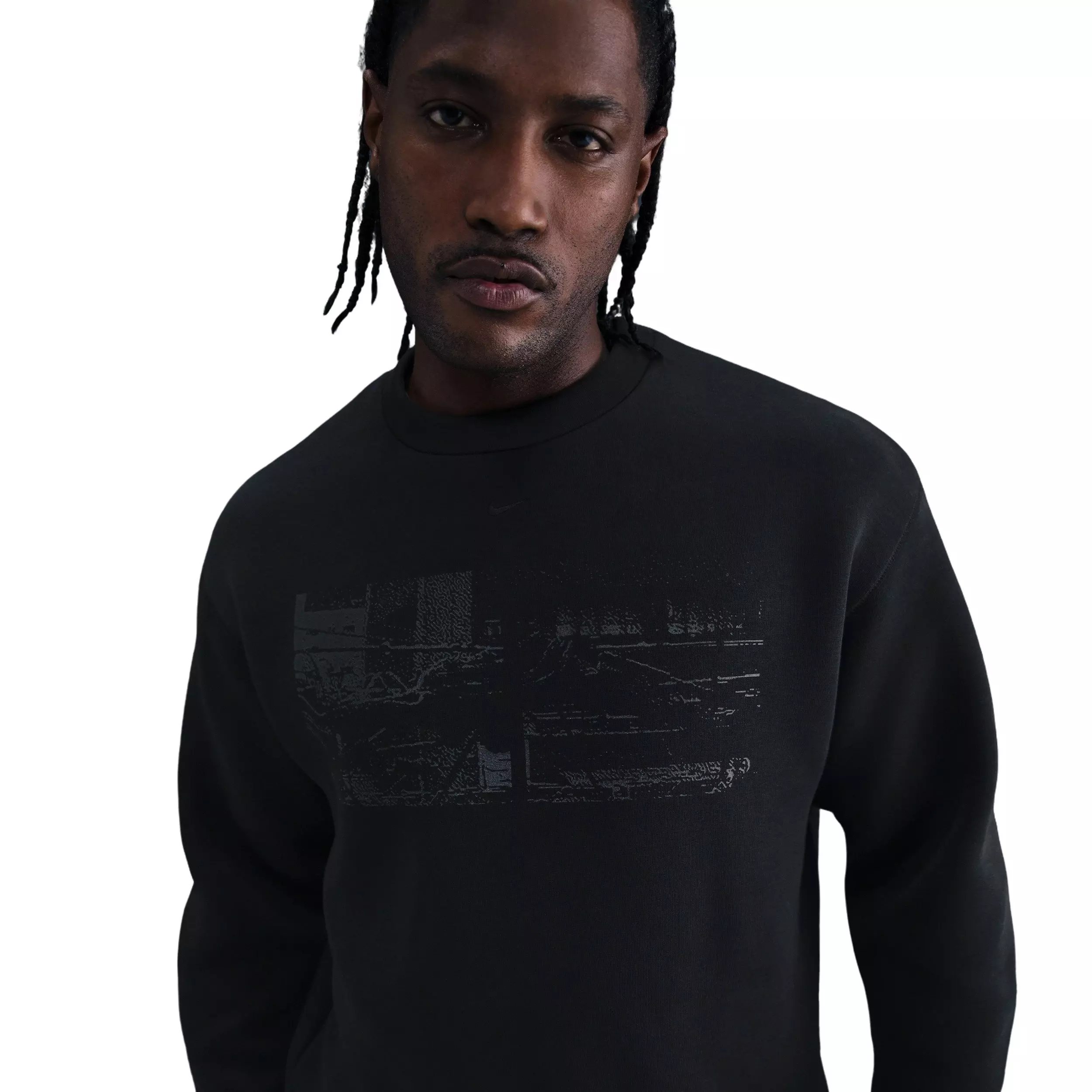 Nike Tech Fleece Crew Sweatshirt Reflective Accents | Hibbett
